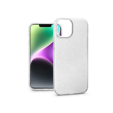 Haffner Apple iPhone 14 szilikon hátlap - Glitter - ezüst (TF-0217) tok és táska