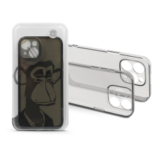 Haffner Apple iPhone 14 szilikon hátlap - Gray Monkey - átlátszó tok és táska