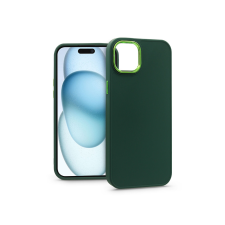Haffner Apple iPhone 15 Plus szilikon hátlap - Frame - zöld tok és táska