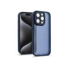 Haffner Apple iPhone 15 Pro hátlap kameravédő peremmel, lencsevédő üveggel - Variete - sötétkék tok és táska