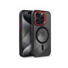Haffner Apple iPhone 15 Pro szilikon hátlap - Edge Mag Cover - fekete/piros/átlátszó (PT-6836)