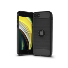 Haffner Apple iPhone SE 2020/SE 2022 szilikon hátlap - Carbon Logo - fekete tok és táska