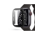 Haffner Apple Watch 4/5/6/SE (44 mm) védőtok beépített edzett üveggel - fekete (ECO csomagolás)