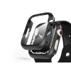 Haffner Apple Watch 7/Series 8 (45 mm) védőtok beépített edzett üveggel - DEFENSE 360 - fekete (ECO csomagolás)