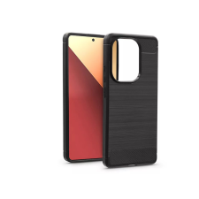 Haffner Carbon szilikon tok - Xiaomi Redmi Note 14 4G/Note 14 5G - fekete tok és táska