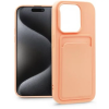 Haffner Card Case szilikon hátlap iPhone 15 Pro rózsaszín