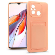 Haffner Card Case szilikon hátlap Xiaomi Redmi 12C rózsaszín tok és táska