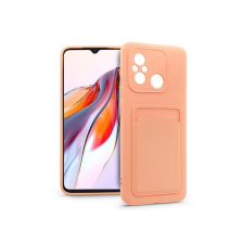 Haffner Card Case Xiaomi Redmi 12C szilikon tok kártyatartóval pink (PT-6790) tok és táska