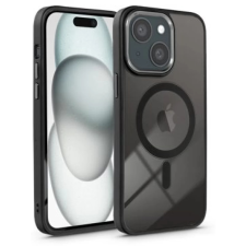 Haffner Edge Mag Cover szilikon hátlap iPhone 15 átlátszó-fekete mobiltelefon kellék
