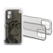 Haffner Gray Monkey szilikon hátlap Xiaomi Redmi Note 12S szürke átlátszó tok és táska