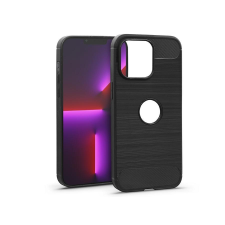 Haffner Haffner Carbon szilikon tok - Apple iPhone 13 Pro - fekete tok és táska