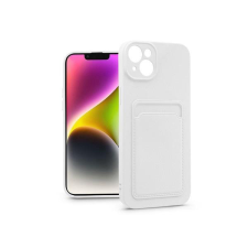 Haffner Haffner PT-6732 iPhone 14 fehér szilikon hátlap kártyatartóval tok és táska