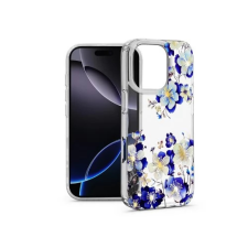 Haffner IMD Floral szilikon hátlap iPhone 16 Pro Max átlátszó tok és táska