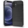 Haffner iPhone 12 Mini szilikon hátlap karbon fekete