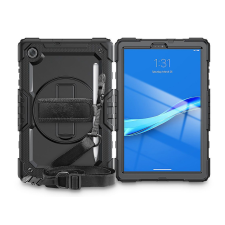 Haffner Lenovo Tab M10 Tablet Tok + kijeltővédő üveggel - Fekete tablet tok