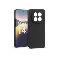 Haffner Matt szilikon hátlap Xiaomi Redmi Note 14 Pro Plus 5G fekete tok és táska