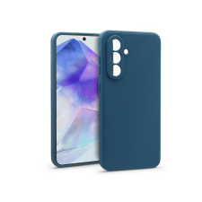 Haffner Matt szilikon tok - Samsung Galaxy A55 5G - kék tok és táska