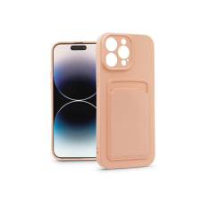 Haffner pt-6739 iphone 14 pro pink szilikon hátlap kártyatartóval tok és táska