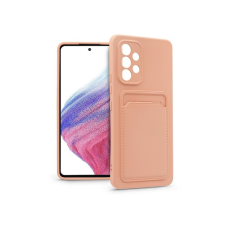 Haffner pt-6749 a536u galaxy a53 5g pink szilikon hátlap kártyatartóval tok és táska
