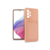 Haffner Samsung A536U Galaxy A53 5G szilikon hátlap kártyatartóval - Card Case - pink (PT-6749)