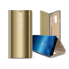 Haffner Smart Clear View oldalra nyíló flipes tok - Samsung SM-S911 Galaxy S23 - arany tok és táska