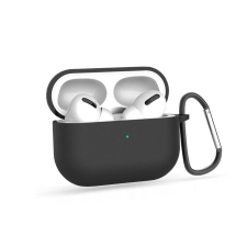 Haffner Szilikon védőtok Apple AirPods Pro 1/2 fülhallgatóhoz - fekete - ECO csomagolás audió kellék