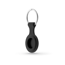 Haffner Szilikon védőtok és rögzítő kulcstartó Apple AirTag nyomkövetőhöz - fekete (ECO csomagolás) tok és táska