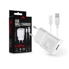 Haffner TF-0126 2,1A microUSB fehér hálózati töltő mobiltelefon kellék