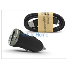 Haffner Univerzális USB szivargyújtó töltő adapter + micro USB adatkábel - 5V/1A - fekete mobiltelefon kellék
