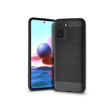 Haffner Xiaomi Redmi Note 10/Note 10S szilikon hátlap - Carbon - fekete (PT-6159) tok és táska