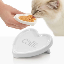 Hagen Catit Creamy - kináló, szívecske formájú kerámia tál macskák részére macskatál