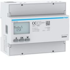 Hager ECR310D fogyasztásmérő 3 fázis 125A, MODBUS, MID villanyszerelés
