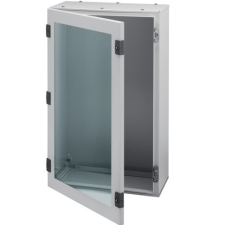 Hager Falra szerelhető fém szekrény, átlátszó ajtóval, 950x800x250, IP65, szerelőlap nélkül, Orion plus (Hager FL177A) villanyszerelés
