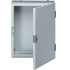 Hager Falra szerelhető fém szekrény, teli ajtóval, 800x500x200, IP65, szerelőlap nélkül, Orion plus (Hager FL121A) villanyszerelés