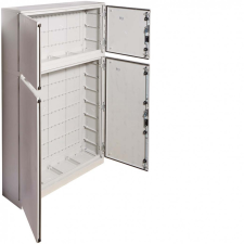 Hager FL364B Műanyag, 2 részes állószekrény lábazatttal, aszimmetrikus, 1750x1100x300, IP65 villanyszerelés