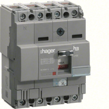 Hager HHA161H x160 TM kompakt megszakító, 4P, 160A, 25kA villanyszerelés