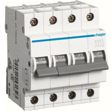 Hager Kismegszakító 4P,6A, B karakterisztika, 4,5 kA (Hager MX406) villanyszerelés
