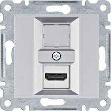 Hager Lumina WL2612 HDMI csatlakozóaljzat ezüst burkolattal, keret nélkül, IP20 villanyszerelés
