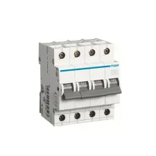 Hager MX420 Kismegszakító 4P, B-20A, 4,5kA, 4M villanyszerelés