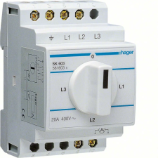 Hager SK603 Ampermérő átkapcsoló, 7 állású, 20A, 400V, 3M villanyszerelés