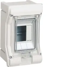 Hager VE103SN Vector elosztó, IP65, 3 modul, UV álló, 175x111x93mm villanyszerelés