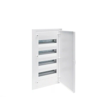 Hager VF412PD Golf kiselosztó, 4 soros, 48M, süllyesztett, teli ajtó, 652x318x72mm falkivágásba villanyszerelés