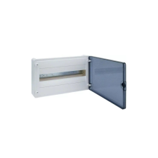 Hager VS118TD Golf kiselosztó, 1 soros, 18M, falon kívüli, átlátszó ajtó, 252x390x99mm villanyszerelés