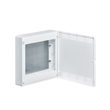 Hager VS218PZF Multimédia golf kiselosztó, falon kívüli, teli ajtó, 376,5x389,5x98,5mm villanyszerelés