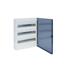 Hager VS318TD Golf kiselosztó, 3 soros, 54M, falon kívüli, átlátszó ajtó, 500x390x99mm villanyszerelés