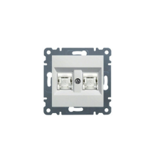 Hager WL2120 Dupla számítógépaljzat RJ45, cat.5e, UTP - fehér villanyszerelés