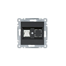 Hager WL2173 Számítógépaljzat RJ45, cat.6e, FTP - fekete villanyszerelés