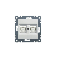 Hager WL2180 Dupla számítógépaljzat RJ45, cat.6e, FTP - fehér villanyszerelés