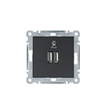 Hager WL4213 USB töltő, 2A - fekete villanyszerelés