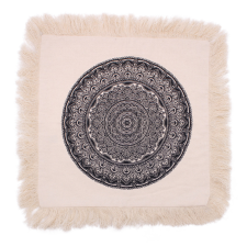 Hagyományos Mandala Párnahuzat - 45x45cm - fekete lakástextília